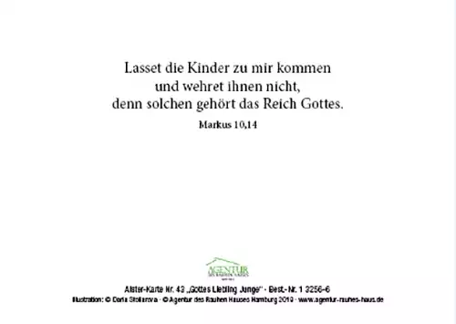 Alster-Karte Gottes Liebling: Junge