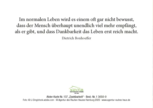 Alster-Karte Nr. 137: Dankbarkeit