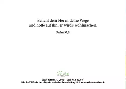 Alster-Karte Nr. 17: Weg Psalm 37,5