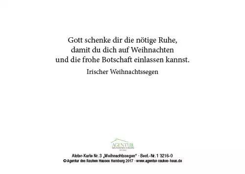 Alster-Karte Nr. 3: Weihnachtssegen
