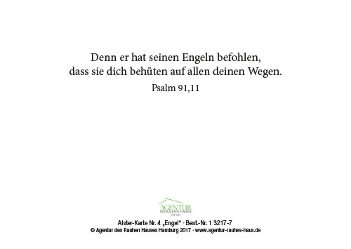 Alster-Karte Nr. 4: Engel Psalm 91,11