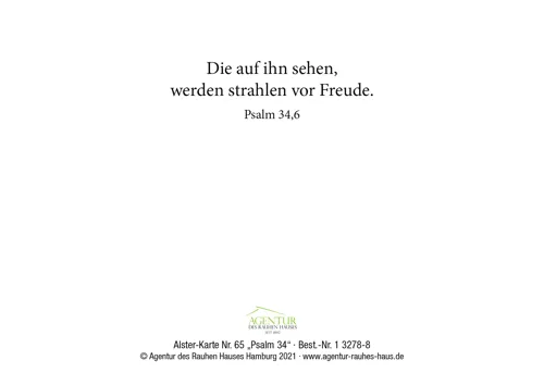 Alster-Karte Nr. 65: Psalm 34 mit Texteindruck