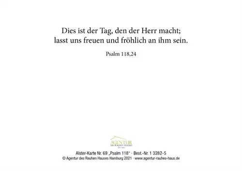 Alster-Karte Nr. 69: Psalm 118