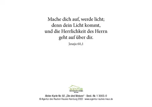 Alster-Karte Nr. 92: Die drei Weisen