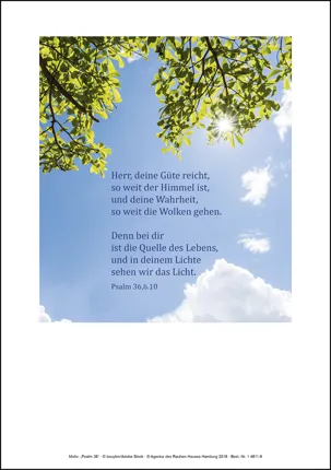 Einlegeblatt Herr, deine Güte reicht ... Psalm 36