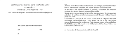 Ewigkeitskarte 2 mit Text (10 St.)