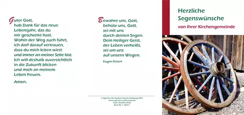 Faltkarte Herzliche Segenswünsche von Ihrer Kirchengemeinde (10 St.)