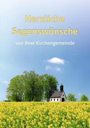 Faltkarte Herzliche Segenswünsche von Ihrer Kirchengemeinde (10 St.)