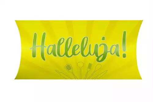 Geschirrhandtuch "Halleluja" mit Geschenkverpackung