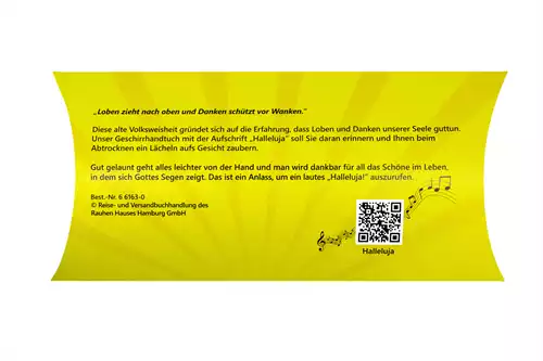 Geschirrhandtuch "Halleluja" mit Geschenkverpackung