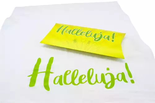 Geschirrhandtuch "Halleluja" mit Geschenkverpackung