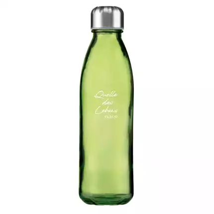Glas-Trinkflasche Quelle grün