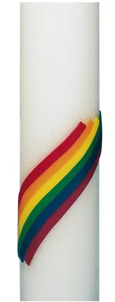 Kerze Regenbogen