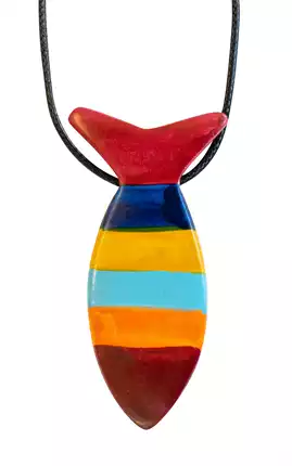 Kette Regenbogenfisch aus Speckstein