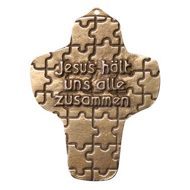 Kreuz Jesus hält uns alle zusammen "Puzzle-Kreuz"