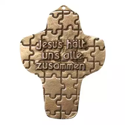 Kreuz Jesus hält uns alle zusammen  Puzzle-Kreuz