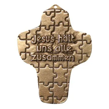 Kreuz Jesus hält uns alle zusammen "Puzzle-Kreuz"