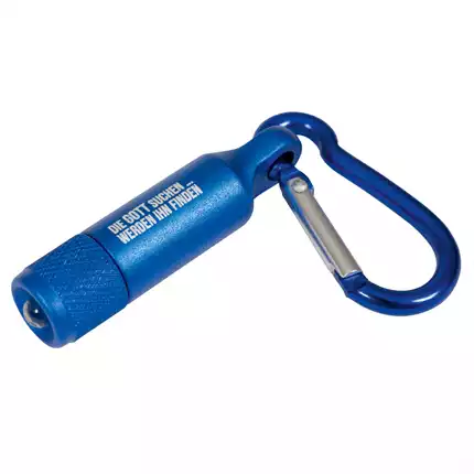 LED Mini-Taschenlampe/Karabiner blau