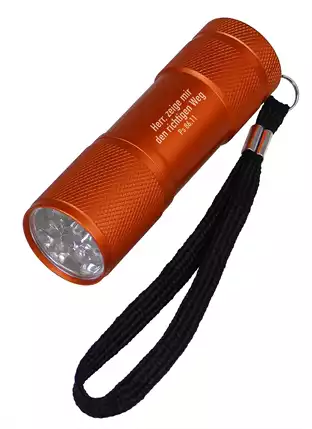 LED-Taschenlampe orange