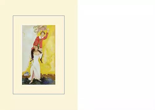 PC-Trauurkunde Chagall (10 St.) Motiv  Doppelporträt mit Weinglas