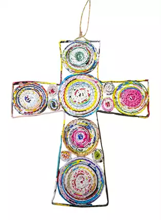 Papieranhänger Kreuz