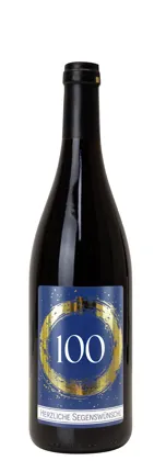 Rotwein mit Etikett 100. Geburtstag (10,00 EUR/Liter)