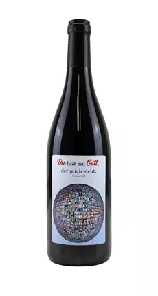 Rotwein mit Etikett Jahreslosung 2023 (10,00 EUR/Liter)