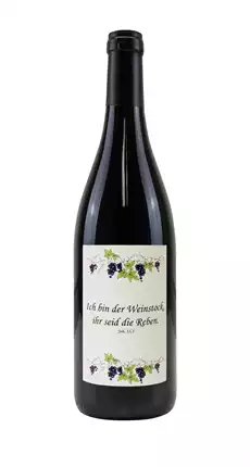 Rotwein mit Etikett Weinstock (10,00 EUR/Liter)