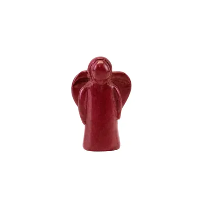 Speckstein "Taschenengel" rot Handschmeichler