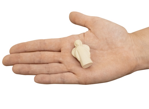 Preview: Speckstein "Taschenengel" weiß Handschmeichler