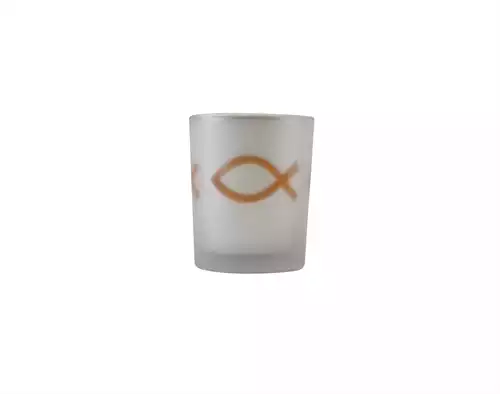 Teelicht-Glas "Ichthys"