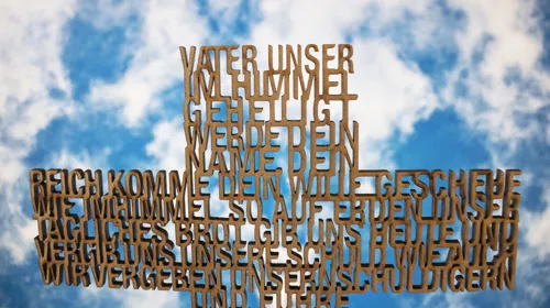 Text-Kreuz Vater unser