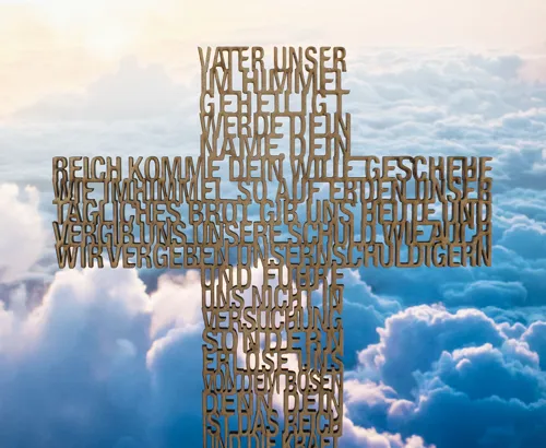 Text-Kreuz Vater unser