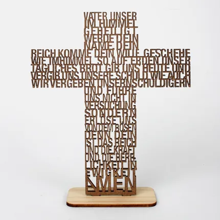 Text-Kreuz Vater unser