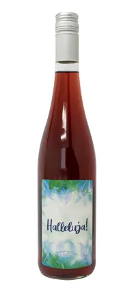 Traubensaft rot Bio mit Etikett "Halleluja" (8,27 EUR/Liter)
