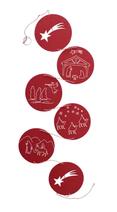 Weihnachtsgirlande aus Filz
