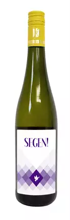 Weißwein mit Etikett "Segen" (7,87 EUR/Liter), Riesling