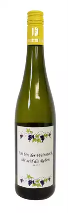 Weißwein mit Etikett Weinstock (10,00 EUR/Liter), Riesling
