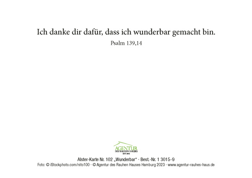 Preview: Alster-Karte Nr. 102 Wunderbar