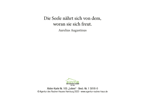 Preview: Alster-Karte Nr. 105 Leben mit Texteindruck