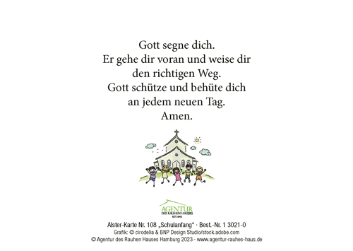 Preview: Alster-Karte Nr. 108 Schulanfang