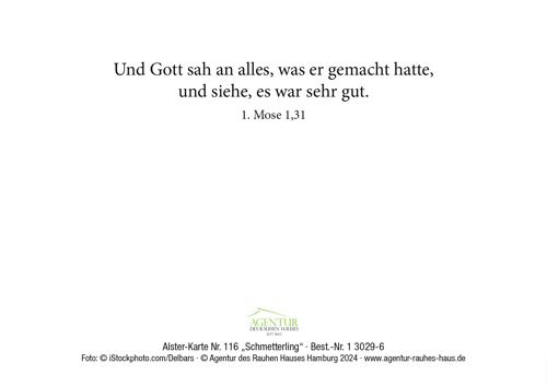 Preview: Alster-Karte Nr. 116: Schmetterling