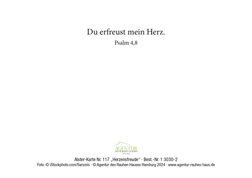 Preview: Alster-Karte Nr. 117: Herzensfreude mit Texteindruck