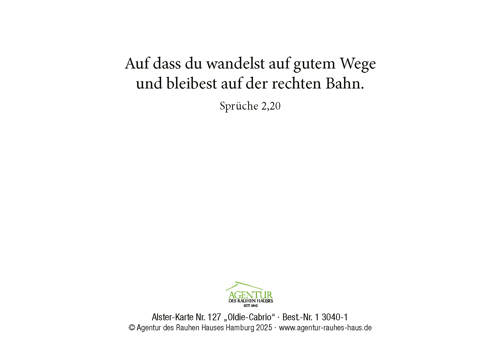 Preview: Alster-Karte Nr. 127: Oldie-Cabrio