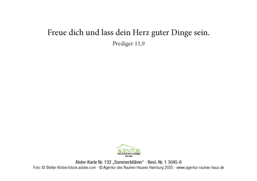 Preview: Alster-Karte Nr. 132: Sommerblühen mit Texteindruck