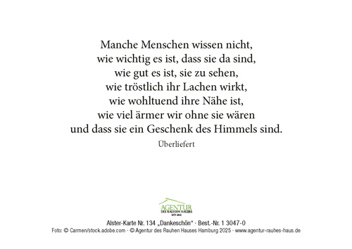 Preview: Alster-Karte Nr. 134: Dankeschön