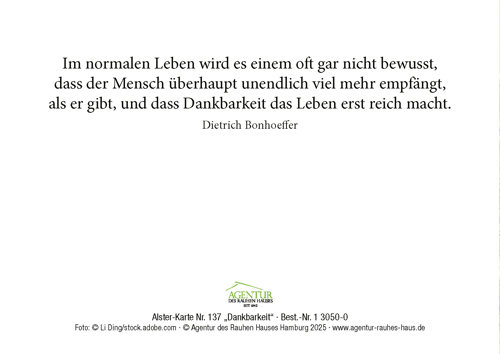 Preview: Alster-Karte Nr. 137: Dankbarkeit