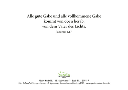 Preview: Alster-Karte Nr. 138: Gute Gaben