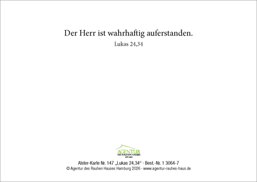 Preview: Alster-Karte Nr. 147: Lukas 24,34
