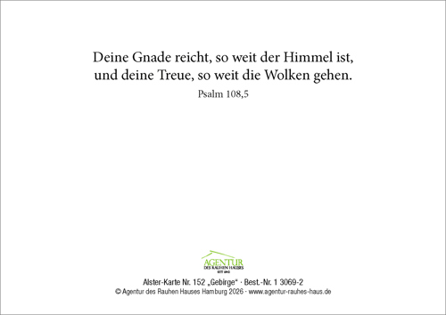 Preview: Alster-Karte Nr. 152: Gebirge mit Texteindruck